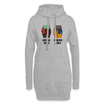 Rocher rocher escalade alpinisme drôle - Sweat-shirt à capuche long Femme - gris chiné - Devant