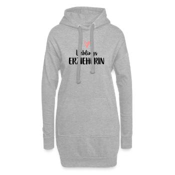 Lieblings Erzieherin Herz Geschenk Kindergarten - Hoodie-Kleid - Grau meliert - Vorne