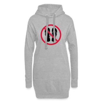 keine flip flops verboten schild zone gebiet clipa - Hoodie-Kleid - Grau meliert - Vorne