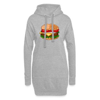 Hamburger - Hoodie-Kleid - Grau meliert - Vorne