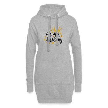 Alles Gute Glückwunsch Geburtstag Spruch Sprüche - Hoodie-Kleid - Grau meliert - Vorne