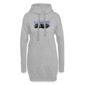 London - Hoodie-Kleid - Grau meliert - Vorne