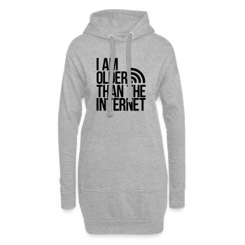 internet - Hoodie-Kleid - Grau meliert - Vorne
