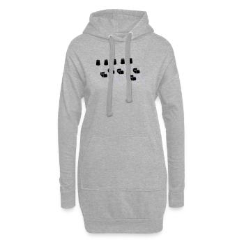 music mixer - Hoodie-Kleid - Grau meliert - Vorne