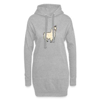 Lama Alpaka - Hoodie-Kleid - Grau meliert - Vorne