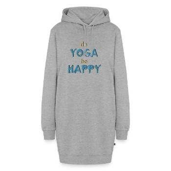 Yoga - Hoodie-Kleid - Grau meliert - Vorne