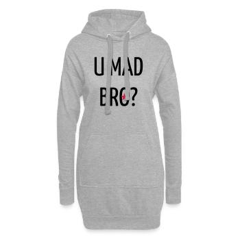 Zitat / Geek / Gaming / Videospiele / Nerd - Hoodie-Kleid - Grau meliert - Vorne