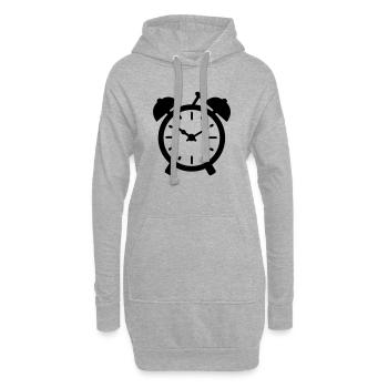 wecker uhr - Hoodie-Kleid - Grau meliert - Vorne