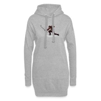 goal - Sweat-shirt à capuche long Femme - gris chiné - Devant