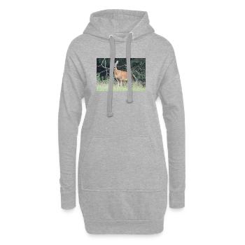 Forêt de cerfs - Sweat-shirt à capuche long Femme - gris chiné - Devant