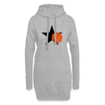 Basketball - Basket Ball - Game - Sport - Player - Hoodie-Kleid - Grau meliert - Vorne