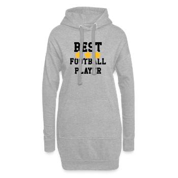 Football / Fußball / Soccer / Fútbol / Calcio - Hoodie-Kleid - Grau meliert - Vorne