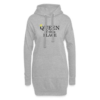 Queen of this place - Hoodie-Kleid - Grau meliert - Vorne