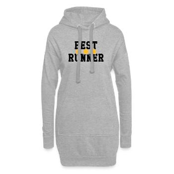 Course à Pied / Running / Jogging / Coureur - Sweat-shirt à capuche long Femme - gris chiné - Devant