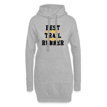 Course à Pied / Running / Jogging / Coureur - Sweat-shirt à capuche long Femme - gris chiné - Devant