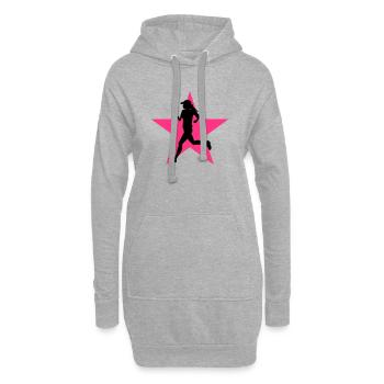 Course à Pied / Running / Jogging / Coureur - Sweat-shirt à capuche long Femme - gris chiné - Devant