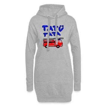 Feuerwehr Tatütata - Hoodie-Kleid - Grau meliert - Vorne
