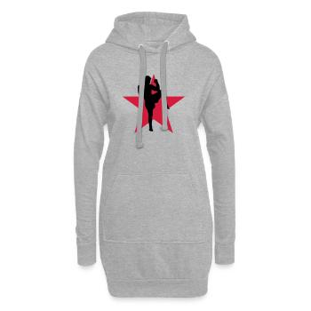 Kickboxen / Kickboxing / Kickboxer / Kick Boxing - Hoodie-Kleid - Grau meliert - Vorne