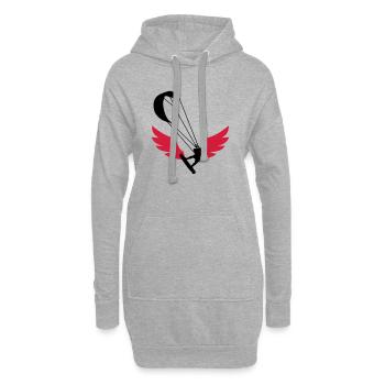 Kiteboarding / Kitesurfing / Kitesurf / - Sweat-shirt à capuche long Femme - gris chiné - Devant