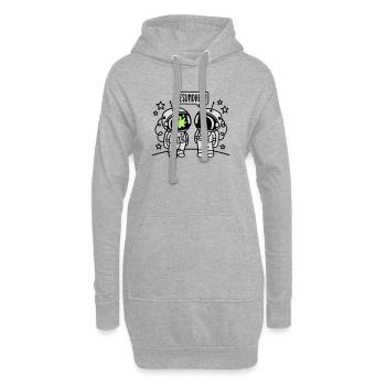 Gesundheit! - Hoodie-Kleid - Grau meliert - Vorne