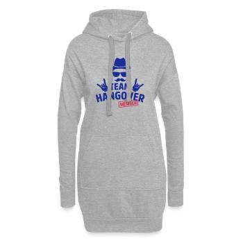 team hangover member hipster - Hoodie-Kleid - Grau meliert - Vorne