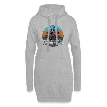 Nous sommes imparables - Sweat-shirt à capuche long Femme - gris chiné - Devant