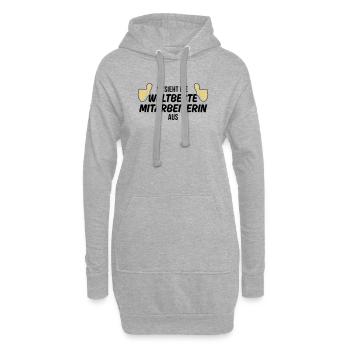 die weltbeste mitarbeiterin - Hoodie-Kleid - Grau meliert - Vorne