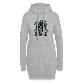 Zeitreise Zeitmaschine Zukunft Futurisische Stadt - Hoodie-Kleid - Grau meliert - Vorne