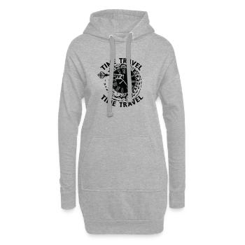 Zeitreise Zeitmaschine Zukunft Futurisische Stadt - Hoodie-Kleid - Grau meliert - Vorne