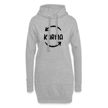 Karma Wiedergeburt Buddhismus Spiritualität Spruch - Hoodie-Kleid - Grau meliert - Vorne