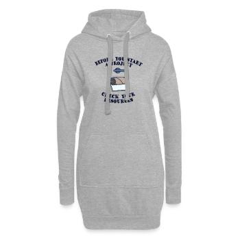 Project Project Manager Planning Funny Sayings Fun - Hoodie Dress - heather grey - Front