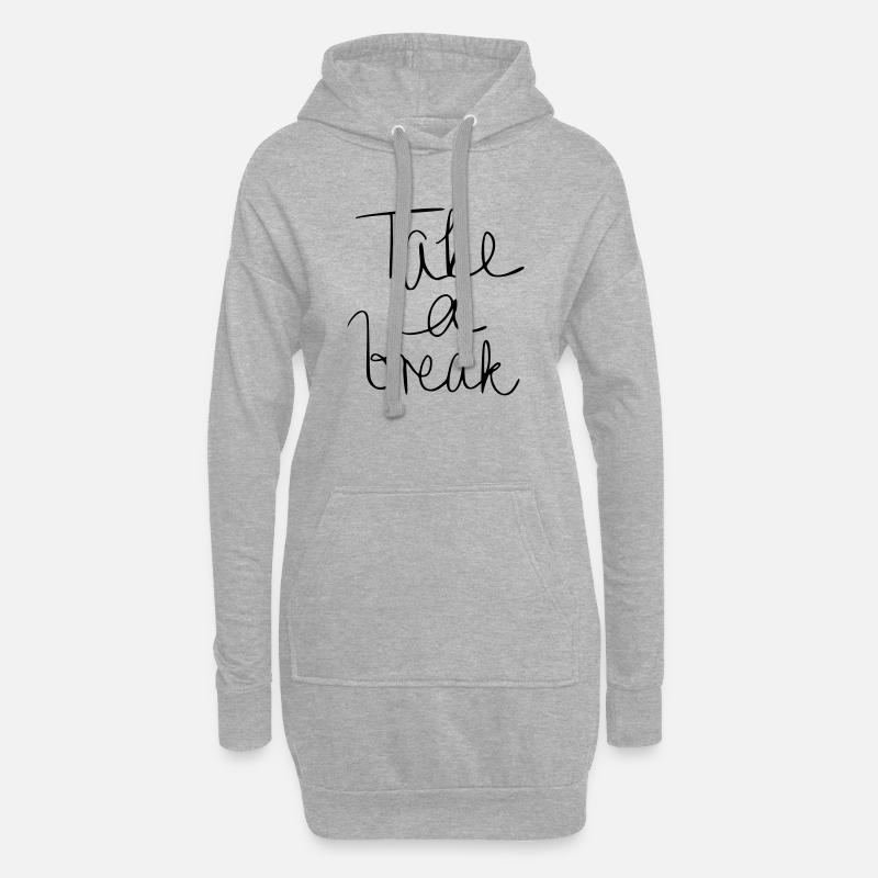 Take a break - Hoodie-Kleid - Grau meliert