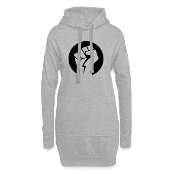 faust revolution kraft - Hoodie-Kleid - Grau meliert - Vorne