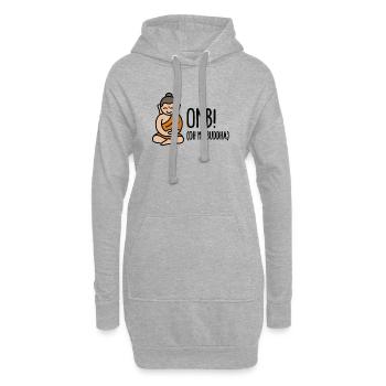 OMB - Oh my Buddha (OMG) - Hoodie-Kleid - Grau meliert - Vorne