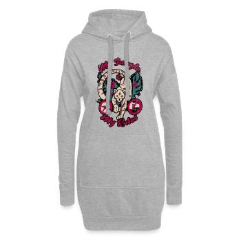 Mein Dschungel, meine Regeln - Für Naturschutz! - Hoodie-Kleid - Grau meliert - Vorne
