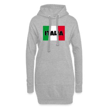 Italia - Flagge von Italien - Hoodie-Kleid - Grau meliert - Vorne