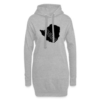 Zimbabwe - Hoodie-Kleid - Grau meliert - Vorne