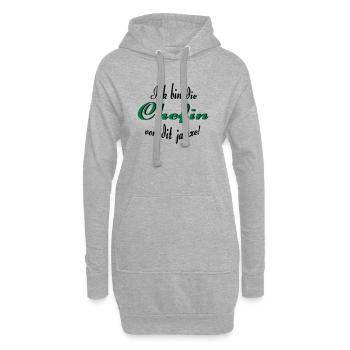 Chefin von dit janze - Hoodie-Kleid - Grau meliert - Vorne