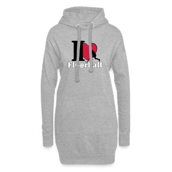 Floorball , Unihockey , Hockey , Fun I love.. - Hoodie-Kleid - Grau meliert - Vorne