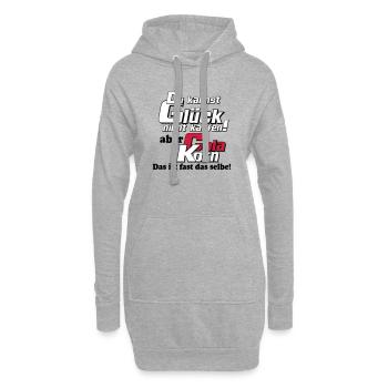Korn , Party , Weizenkorn ,Glück Cola Korn(25) - Hoodie-Kleid - Grau meliert - Vorne