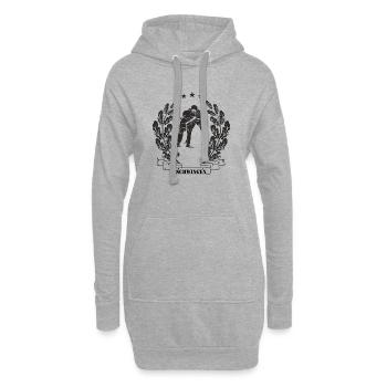 Passion Schwingen Schwingerkönig Schwingfest - Hoodie-Kleid - Grau meliert - Vorne