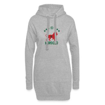 Marokko Löwen Design - Hoodie-Kleid - Grau meliert - Vorne