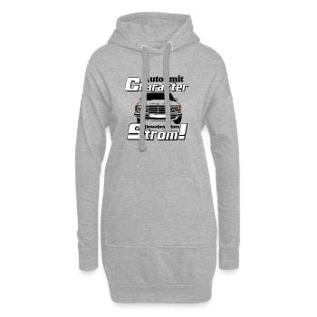 MB W123 , Kult , Autos mit Charakter ...(25) - Hoodie-Kleid - Grau meliert - Vorne