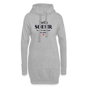 BELLE SŒUR - Sweat-shirt à capuche long Femme - gris chiné - Devant