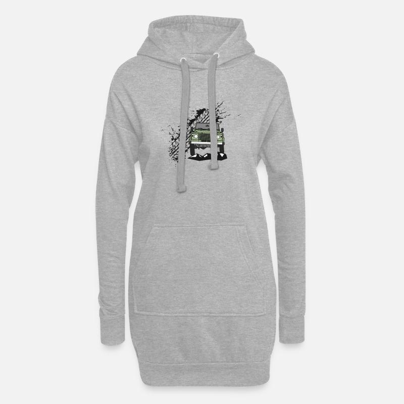 Defender Splash Front - Hoodie Dress - heather grey