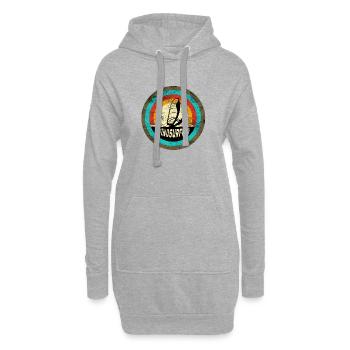 Windsurfing Design - Hoodie-Kleid - Grau meliert - Vorne
