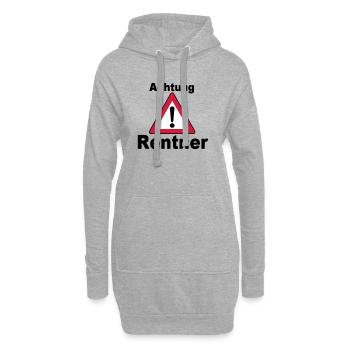 Rente Rentner Rentnerin Berufe Achtung Rentner(25) - Hoodie-Kleid - Grau meliert - Vorne