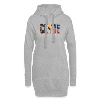 Partnerlook | Bonnie Clyde Beziehung Liebling Paar - Hoodie-Kleid - Grau meliert - Vorne