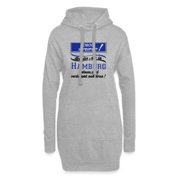 Hamburg , Tradition , Fußball Fan , Nobody (25) - Hoodie-Kleid - Grau meliert - Vorne