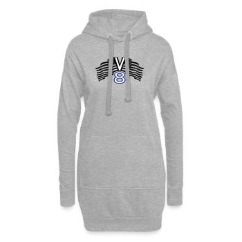 V8,Muscle-Car,Werkstatt,Garage,Auto,Tuning,USA(25) - Hoodie-Kleid - Grau meliert - Vorne